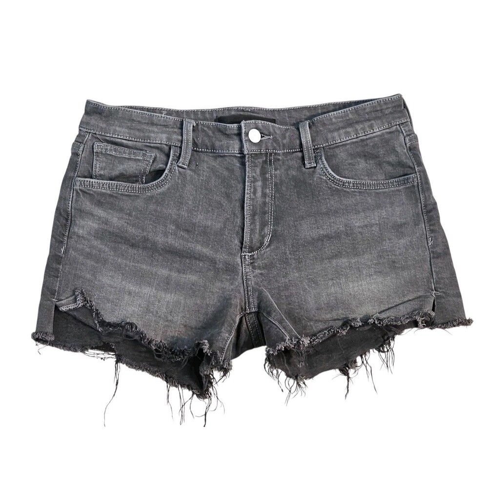 Joe's Jeans Denim Shorts The Ozzie 4" Cut Off Womens Size 28 Washed Black Gray